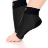 Go2 Arch Compression Support Sleeves for Heel Spur Relief, Gout, Neuropathy, Sports Injury, Men & Women Relief Socks (Solid Black, Medium) Solid Black 20 717gjdQ5jzL