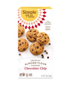 Simple Mills Almond Flour Crunchy Cookies, Chocolate Chip - Gluten Free, Vegan, Healthy Snacks, Made with Organic Coconut Oil, 5.5 oz (Pack of 3) 5.5 Ounce (Pack of 3) 15 717hJIDkVVS