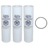 KleenWater KW2510G Dirt Rust Sediment Meltblown Filter, 5 Micron, 2.5 x 10 Inch, Set of 3, Replacement O-ring Qty1, Compatible with GE GXWH04F, GXWH20F, GXWH20S