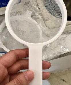 HIC Kitchen Double-Ear Fine Mesh Strainer, FDA Approved, BPA Free, 4-Inch,White 20 717hTolpjCL