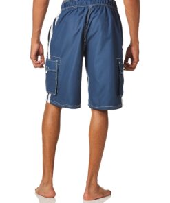 Kanu Surf Men's Barracuda Swim Trunks (Regular & Extended Sizes) Small Navy 9 717inBcJHAL