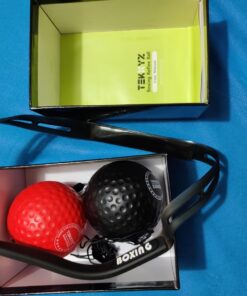 TEKXYZ Boxing Reflex Ball, 2 Difficulty Levels Boxing Ball with Headband, Perfect for Reaction, Agility, Punching Speed, Fight Skill and Hand Eye Coordination Training Black/Red 25 717jI6eNnbL
