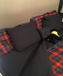 HC COLLECTION California King Sheet Set - Deep Pocket Bed Sheets - Extra Soft - 4 PC Set, Easy Care, Machine Washable - Cooling Navy Sheets 19 717kiGpILL