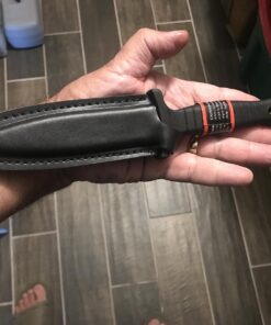 Smith & Wesson SWHRT9B 9in High Carbon S.S. Fixed Blade Knife with 4.7in Dual Edge Blade and TPE Handle for Outdoor, Tactical, Survival and EDC Standard Packaging 45 717lVS4LKL