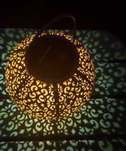 Homeimpro Solar Big Lantern Hanging Garden Outdoor Waterproof Decorative Lights Metal Table Lamp for Patio, Yard, Christmas Gift, 2023 New Updated Bottom Pattern (1Pack, Teal Blue) 37 717mPnpSwQL