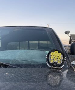 Nilight 90025B Led Light Bar Mounting Brackets 2pcs Universal Hood Led Work Light led Pods Mount Bracket Clamp Holder for SUV Truck Off Road Installed No Need Drilling, 2 Years Warranty,Black 32 717mgld8QhL