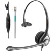Wantek Corded Telephone Headset Mono w/Noise Canceling Mic for Avaya Aastra Allworx Adtran Alcatel Lucent AltiGen Comdial Digium Gigaset InterTel Mitel Plantronics MiVoice Landline Deskphones(F600S1) Monaural F600S1 42 717n4UPQp2L