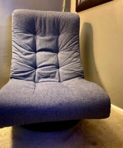 Amazon Basics Swivel Foam Lounge Chair - with Headrest, Adjustable, Denim, Blue, 26.3D x 23.5W x 13.7H in Chair with headrest 39 717n8tGtQoL