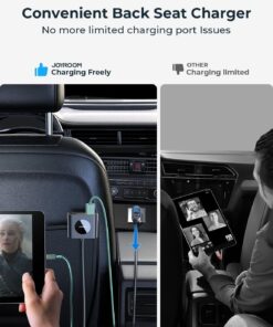 5-in-1 Multi Port USB C Car Charger, 78W iPhone Car Charger Fast Charging for Multiple Devices, Car Cigarette Lighter USB Charger with Fast 5FT Cable for iPhone15/Samsung/iPad Pro/MacBook Air/Pro 21 717oYCT1roL