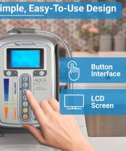 Aqua Ionizer Deluxe 5.0 | Water Ionizer | 7 Water Settings | Home Alkaline Water Filtration System | Produces pH 4.5-10.5 Alkaline Water | Up to -600mV ORP | 4000 Liters Per Filter 27 717oqgaOM L