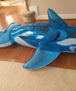 Intex Lil' Whale Ride-On, 60" X 45", for Ages 3+ 15 717pAaz3s2L