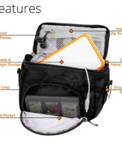 G-HUB Travel bag with Shoulder Strap, Carry Handle, Belt Loop for Nintendo DS Consoles DS / 3DS / DS Lite / 3DS XL / DSi - Black 31 717pBBOrN9L
