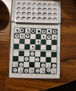 The House of Staunton US Chess Standard Checkbook Magnetic Travel Chess Set - 6" x 6" Board 42 717qB0UnTML
