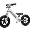 Strider 12” Pro Bike - No Pedal Balance Bicycle for Kids 18 Months to 5 Years - Includes Safety Pad, Padded Seat, Mini Grips, Flat-Free Tires & Number Plate - Tool Free Silver 32 717qDyyC7BS