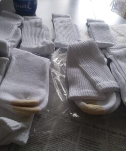 GOLDTOE Men's 656S Cotton Crew Athletic Socks, Multipairs Sport Large 6 White (6-pairs) 28 717qqT2Iz L