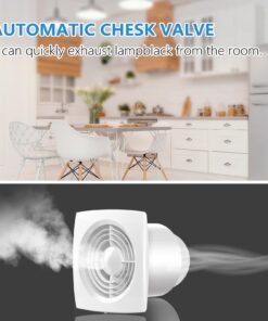 Hon&Guan 6'' Home Ventilation Fan Bathroom Garage Exhaust Fan Ceiling and Wall Mount Exhaust Fan for Kitchen/Bathroom, Super Silent, Strong Exhaust (High CFM) 150D HGA-D 13 717qzVo9FmL