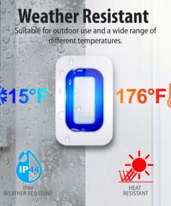 Fosmon WaveLink Door Chime Driveway Alarm Guard Wireless Motion Sensor (500 Feet, 58 Tunes, 5 Volume Levels, LED Indicators) Motion Detector Home/Business/Store Entrance Alert (1 Receiver + 2 Sensor) 1 Receiver + 2 Motion Sensor 14 717r60xDlBL