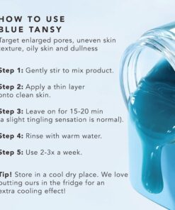 HERBIVORE Blue Tansy BHA & Enzyme Pore Refining Mask - Naturally Clarifies Acne, Blemishes & Redness, Vegan & Cruelty-Free, 60 mL / 2.02 oz 18 717rAhooz8L