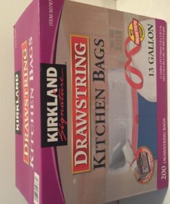 Kirkland Signature Drawstring Kitchen Trash Bags - 13 Gallon - 200 Count 200 Count (Pack of 1) 13 717rKM8QyvL