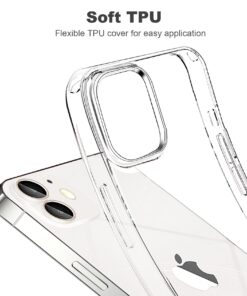 JJGoo Compatible with iPhone 12 Case & 12 Pro Case Clear Soft Transparent Shockproof Protective Slim Thin Bumper Phone Cover for 12 and 12 Pro - 6.1 inch 17 717s6lsqEL