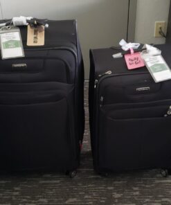 Highwind Cruise Luggage Tags for Suitcases | Cruise Accessories Must-Haves | Compatible w/All Cruise Lines | E-tag Holders Zip Seal&Steel Loops | ID Badge | Waterproof Clear Cruise Tags (4pk, Clear) 4 Pack - Clear 32 717sFYToBL