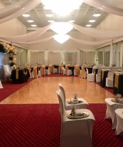 120" Wide (10ft Wide) x 120 Yards Roll - White Sheer Voile Chiffon Fabric - Sedona DESIGNZ Brand Perfect for Draping Panels and Masking for Weddings & Events (White) 23 717sHbiVJ L