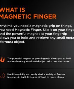 Magnetic Finger The Original Magnetic Finger Glove - Hold & Retrieve Any Small Ferrous Metal Object with Precise Control - Convenient Magnetic Pickup Tool Ideal for Tight Spots at Home or on The Job 12 717tfUKy0FL