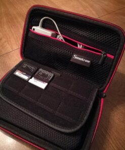 Smatree Carrying Case for New Nintendo 3DS XL/New 2DS XL, Hard Protective Shell Travel Case for Nintendo New 3DS/Nintendo New 3DS XL-Super NES Edition- Black/Red Black Red 90 717uIwxKMQL