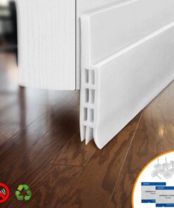 BAINING Door Draft Stopper Door Sweep for Exterior/Interior Doors, Weatherproofing Door Seal Strip Under Door Draft Blocker Seal, Soundproof Door Bottom Weather Stripping, 2" W x 39" L, White 30 717ugURV 4L