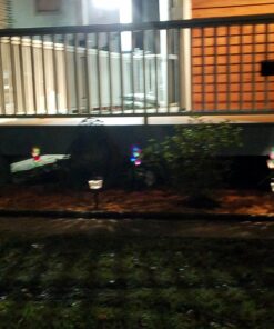 Outdoor Solar Garden Stake Lights - Doingart 2 Pack Solar Powered Lights with 8 Lily Flower, Multi-Color Changing LED Solar Decorative Lights for Garden, Patio, Backyard (Purple and White) Purple & White 26 717ultE 9zL