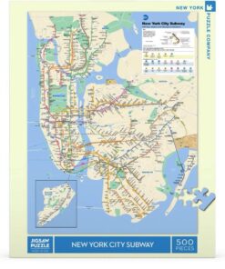 New York Puzzle Company - Transit Maps New York Subway Map - 500 Piece Jigsaw Puzzle 5 717vsCMGDBL
