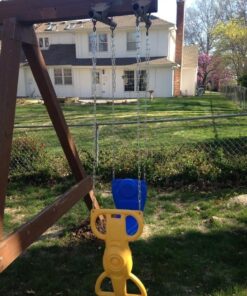 Swing-N-Slide Wind Rider Glider Swing, No Swing Hangers Yellow/Blue, 72" H x 14" W x 25" L 19 717vydinSKL