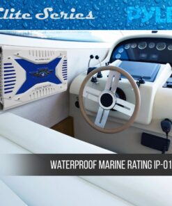 Pyle Hydra Marine Amplifier - Upgraded Elite Series 1000 Watt 4 Channel Bridgeable Amp Tri-Mode Configurable, Waterproof, MOSFET Power Supply, GAIN Level Controls and RCA Stereo Input(PLMRA420) 20 717w 0iF1bL