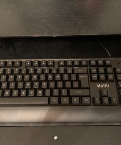 mafiti Computer Office Keyboard Wired USB 104 Keys Full Size Backlit Keyboards Compatible PC Laptop Desktop Windows Single blue backlit 34 717wTEUhsL