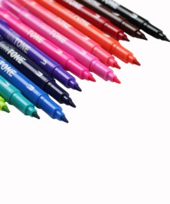 Tombow 61500 Twintone Marker Set, Bright, 12-Pack. Double-Sided Markers for Bold and Precise Writing 34 717xizmDKL