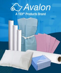 TIDI 813 Avalon Papers Standard Gown, Tissue/Poly/Tissue, Blue, Pack of 50 13 717xvxhAvRL