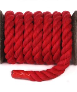 Alternative view of Ravenox Natural Twisted Cotton Rope | Made in The USA | Strong Triple-Strand Cordage for Sports, Décor, Pet Toys, Crafts, Macramé & Indoor Outdoor Use| by The Foot & Diameter (Multiple Color) Red 1/4 Inch x 10 Feet