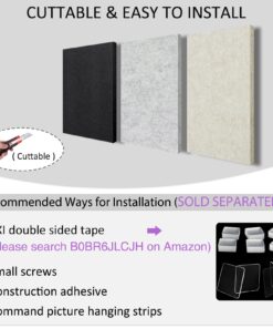 BXI Sound Absorber - 16 X 12 X 3/8 Inches 6 Pack High Density Acoustic Absorption Panel, Sound Absorbing Panels Reduce Echo Reverb, Tackable Acoustic Panels for Wall and Ceiling Acoustic Treatment 16'' X 12'' X 3/8'', 6 Pcs Matte Black 23 718 99Do4OL