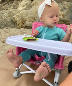 Summer Infant Pop n Sit Portable Booster Chair, Pink Booster Seat for Indoor/Outdoor Use Fast, Easy and Compact Fold, 15x14x15 Inch 35 718 Fmf7FHL