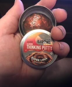 Crazy Aaron's Thinking Putty 2" Mini Tin (.47 oz) Super Lava - Soft Texture, Never Dries Out 42 718 QpG1jAL