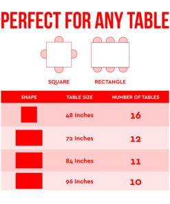 Red Gingham Plastic Tablecloth Roll With Cutter, 100' x 52" - Heavy Duty Party Table Cloth In Self Cutting Box - For Picnics, BBQs, and Birthday Parties - By Clearly Elegant Gingham Red 33 7180CFL zsL