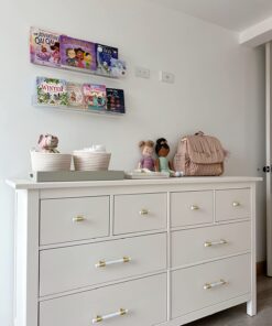 NIUBEE 2 -Packs Kids Acrylic Floating Bookshelf 36 Inch, Clear Bathroom Wall Floating Shelves, Invisible Wall Bookshelves Ledge Book Shelf, 50% Thicker with Free Screwdriver 36inches 29 7180Si1VT1L