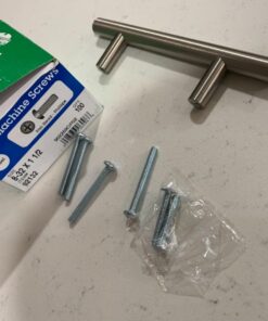 Cosmas 25 Pack 305-030SN Satin Nickel Cabinet Hardware Euro Style Bar Handle Pull - 3" Inch (76mm) Hole Centers, 5-3/8" Overall Length, 1/2" Inch Bar Diameter 35 7180n0nqa8L