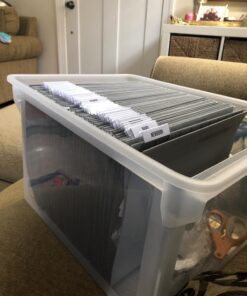 Amazon Basics Hanging File Folders, Letter Size, Gray, 25-Pack 22 7180nHYftL