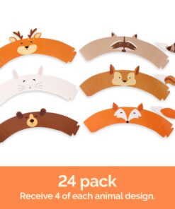 Alternative view of Woodland Baby Shower Cupcake Wrappers- Set of 24 Woodland Creatures