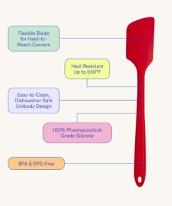 Alternative view of GIR: Get It Right Premium Silicone Spatula - Non-Stick Heat Resistant Kitchen Spatula - Perfect for Baking, Cooking, Scraping, and Mixing - Ultimate - 11 IN, Red