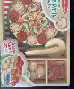Melissa & Doug Wooden Pizza Play Food Set With 36 Toppings - Pretend Food And Pizza Cutter/ Toy For Kids Ages 3+ 40 7181JE2dqvL