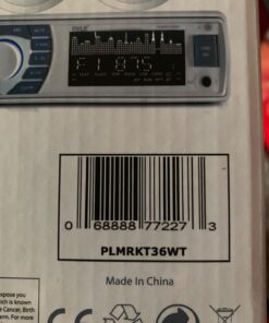 Pyle Marine Receiver & Speaker Kit - In-Dash LCD Digital Stereo Built-in Bluetooth & Microphone w/ AM FM Radio System 5.25’’ Waterproof Speakers (2) MP3/USB/SD Readers & Remote Control - PLMRKT36WT White 28 7181YV3dTiL