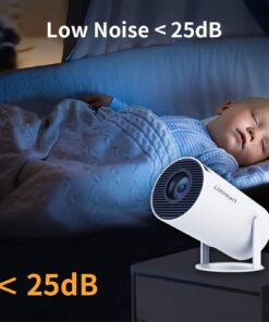 LIMIMART 40"-130" Smart Mini Projector 5G WIFI, Support 4K, Big Screen Experience with Premium 360 Sound, 5.0 Bluetooth Movie Projector Compatible With Android/iOS/Windows/TV Stick/HDMI/USB/Audio 3.5 24 7181ZmOKsCL