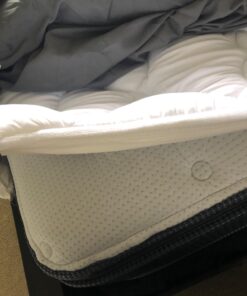 ExceptionalSheets Pillow Top Mattress Pad - Found in Marriott Hotels with Fitted Skirt and 18" Deep Pockets - Supportive Pillowtop Mattress Pad Cover with Cluster Fiber - King Size 26 7182M9paUJL